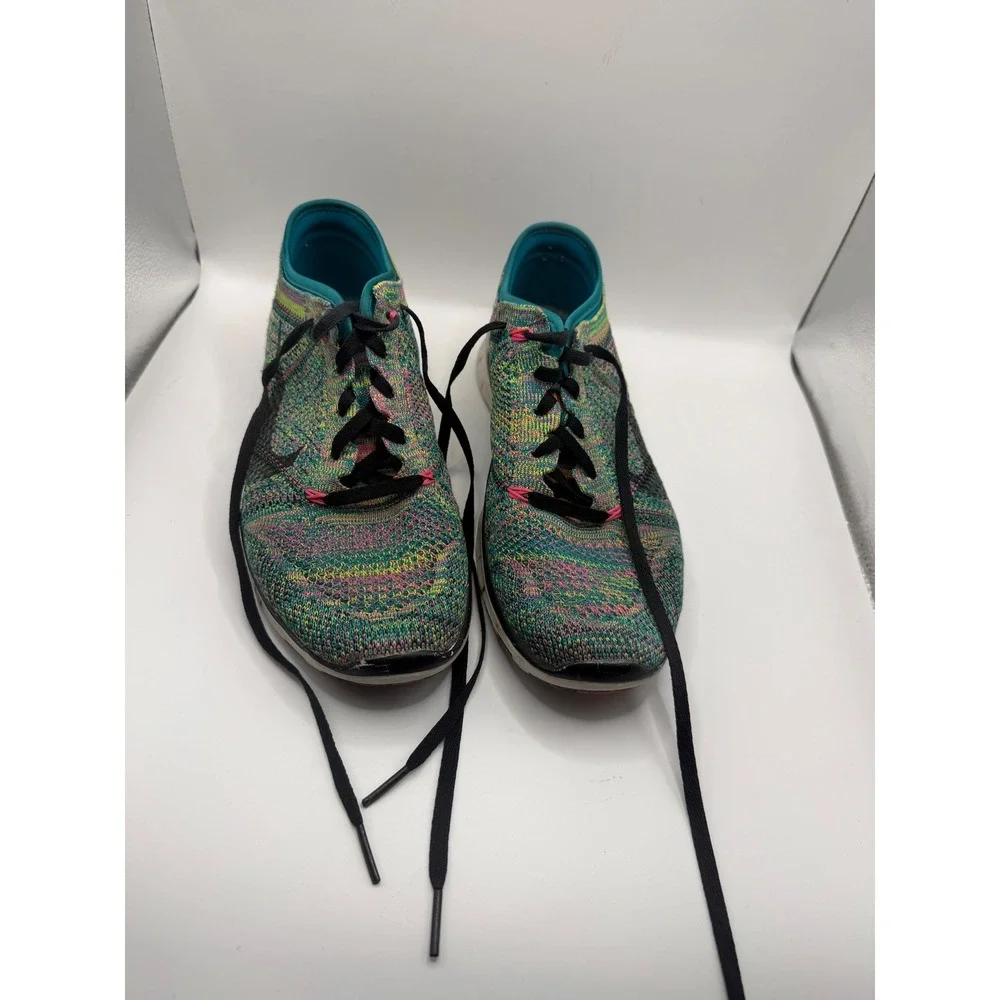 Nike Free 4.0‎ Flyknit Multicolor Womens Running Shoes 718785-300 Size 8